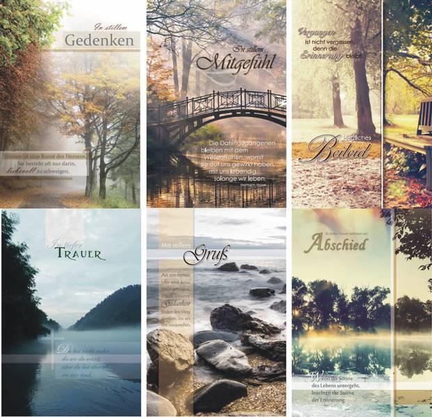 Productafbeelding Magni Begrafeniskaarten 100s 6 assorti (100 Pcs.)