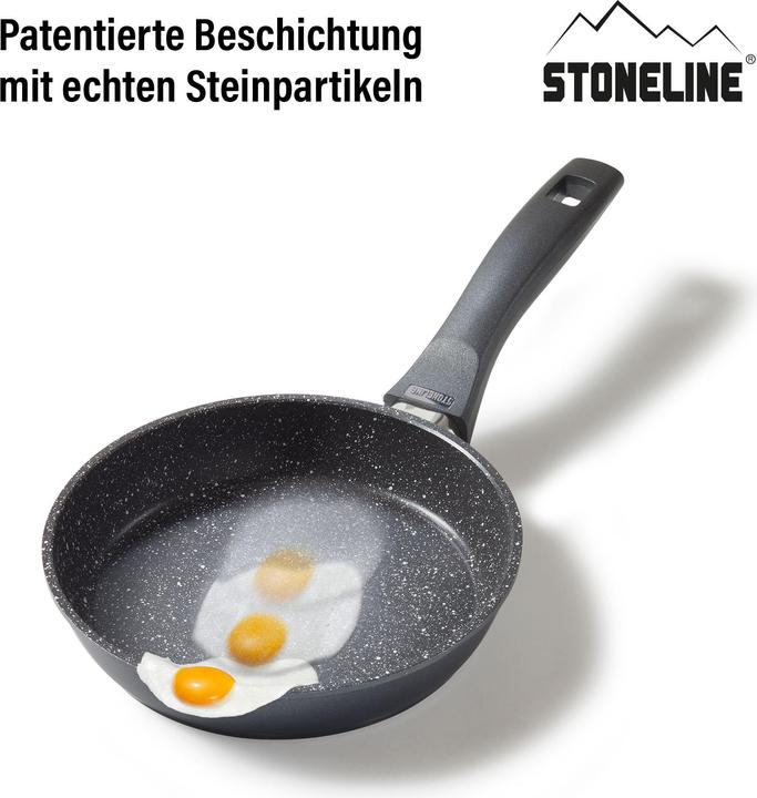 Actual product image Stoneline Frying pan 18 cm, cast aluminium non-stick coated pan, oven & induction suitable (Frying pan, Cast aluminium, 18 x 7.50 cm)