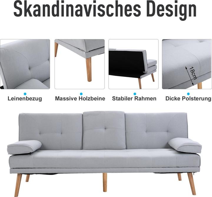 Produktbild Outsunny Schlafsofa (3-Sitzer)