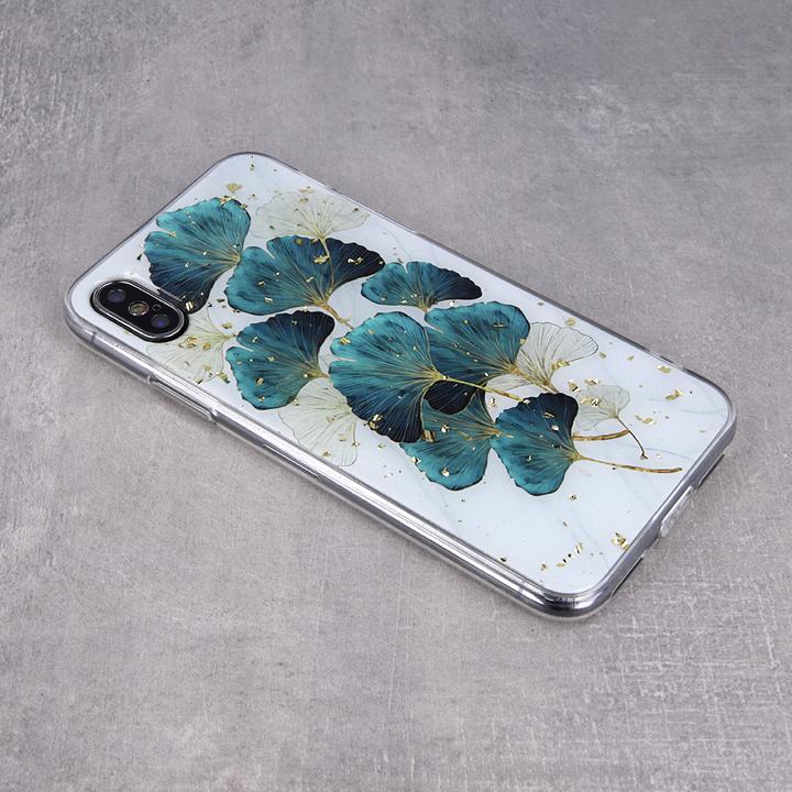 Actual product image OEM Gold Glam case for iPhone 15 Pro Max 6,7" leaves (Apple iPhone 15 Pro Max)
