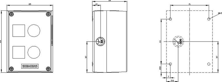 Produktbild Siemens Enclosure for command devices, 22mm