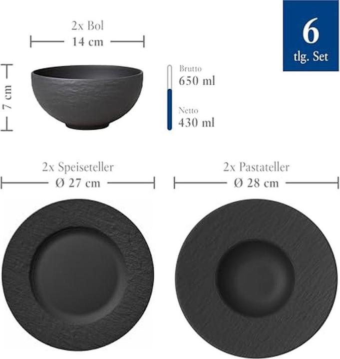 Immagine prodotto Villeroy & Boch Starter set 6 pezzi CE Fabbricazione Rock (6 pz.)
