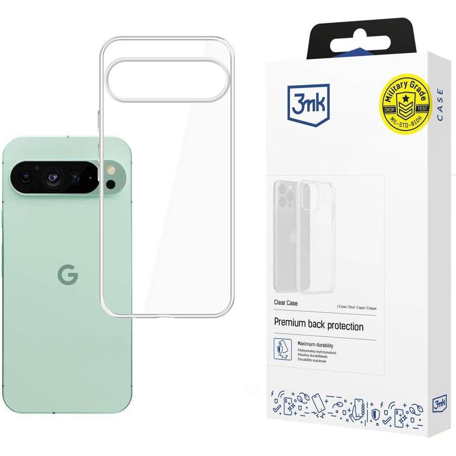 3Mk Trasparente Custodia Per Google Pixel 9 (Google Pixel 9, Google Pixel 9 Pro), Cover Smartphone,