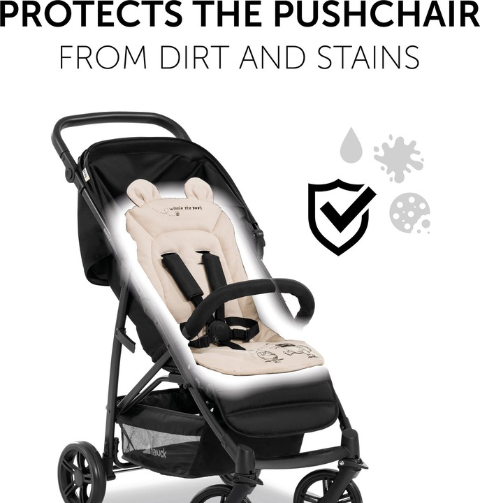 Actual product image Hauck Pushchair Seat Liner Winnie the Pooh Beige