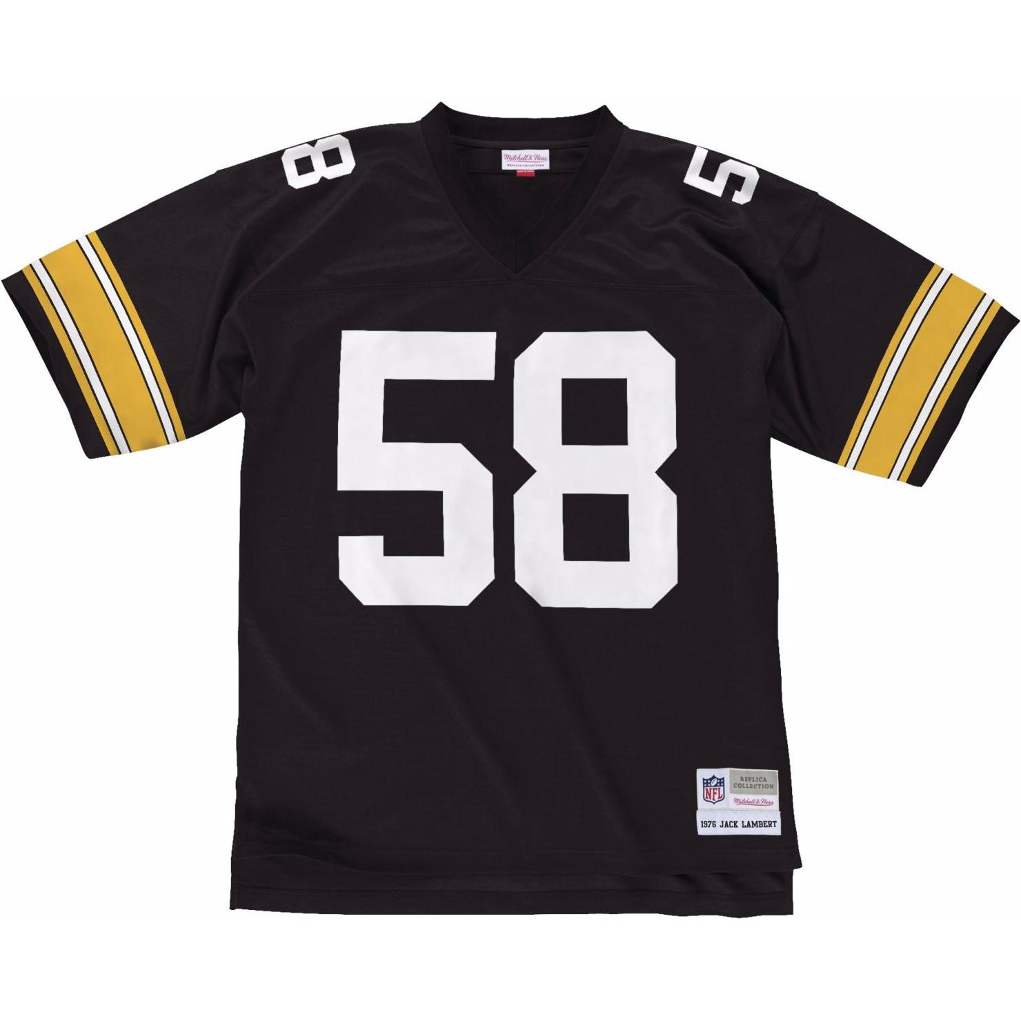 Mitchell & Ness, Herren, Sportshirt, NFL Legacy Jersey Pittsburgh Steelers 1976 Jack Lambert (M), Schwarz, M