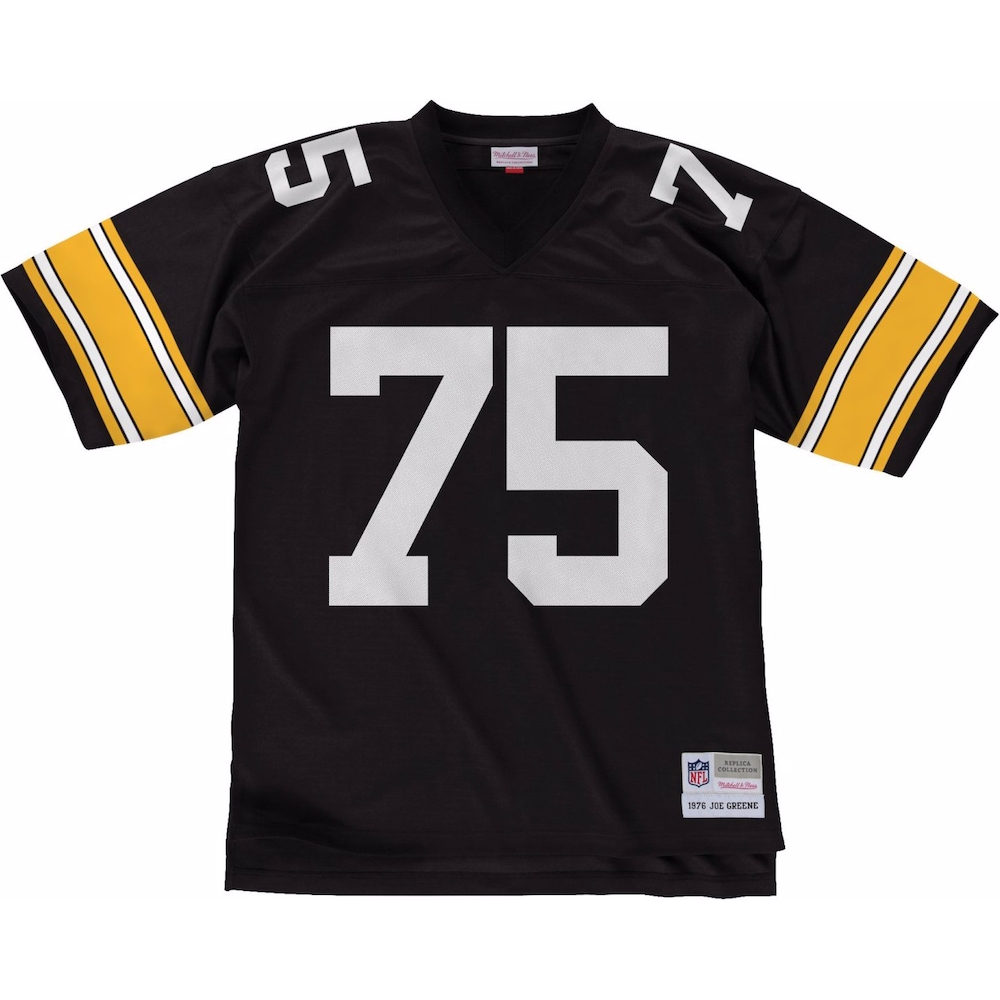 Mitchell & Ness, Herren, Sportshirt, NFL Legacy Jersey Pittsburgh Steelers 1976 Joe Greene (S), Schwarz, S