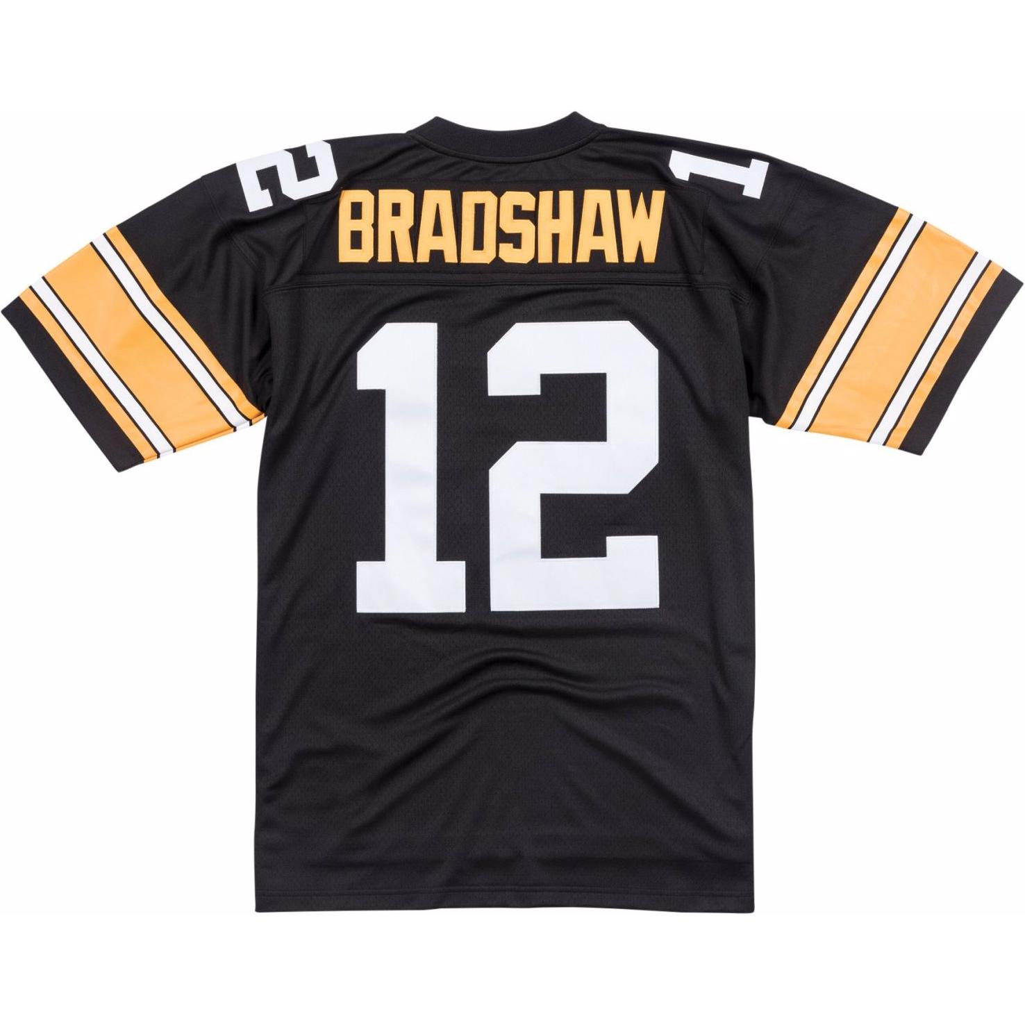 Thumbnail - Mitchell & Ness, Herren, Sportshirt, NFL Legacy Jersey Pittsburgh Steelers 1976 Terry Bradshaw (M), Schwarz, M