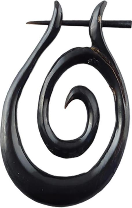Image du produit Star Piercing Boucle d'oreille spirale en corne de buffle d'eau (Organique, sans laiton)