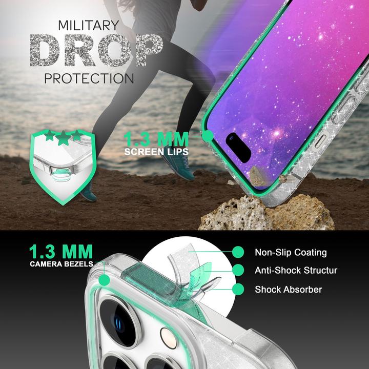 Actual product image Nalia Glitter cover (Apple iPhone 14 Pro)