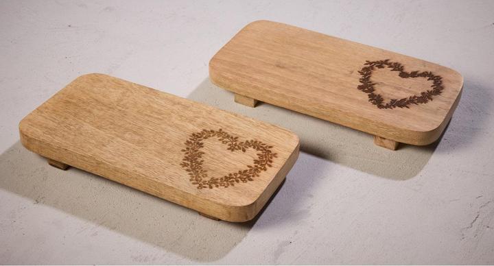 Produktbild Angela Bruderer Servierbrett «Herz», 2er-Set