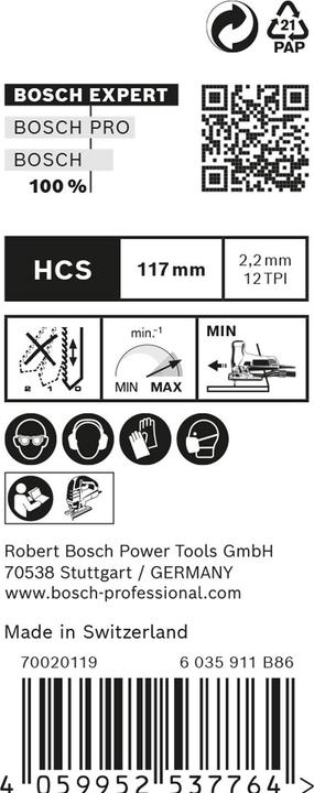 Produktbild Bosch Professional Zubehör EXPERT ‘Wood 2-side clean’ T 308 B Stichsägeblatt, 25 Stück
