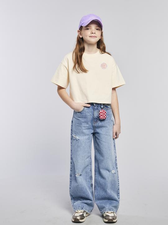 Actual product image Jonen Mädchen Loose-Fit-Jeans mit Used-Effekt (146)
