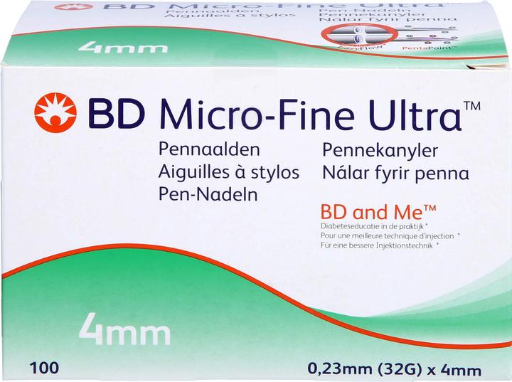 BD MICRO FINE+ 4 mm needles 0.23x4 mm, 100 pcs KAN