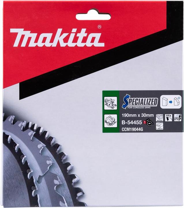 Productafbeelding Makita Cirkelzaagblad B-54455 190x30 mm CCM19044G Materiaal hout