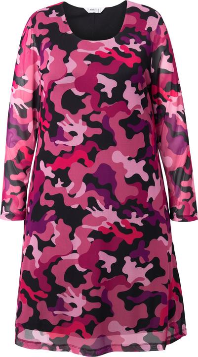 Actual product image Angel of Style Long-sleeve camouflage gathered mesh dress (52)
