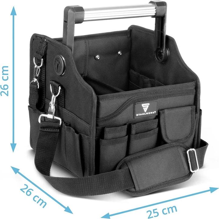 Produktbild Stahlwerk Werkzeugtasche 14 Aussentaschen 2 Innenfächer robuste Elektriker-Tasche