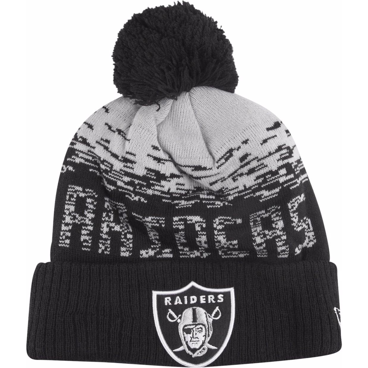 New Era, Herren, Mütze, NFL Sport Knit Beanie Oakland Raiders, Schwarz
