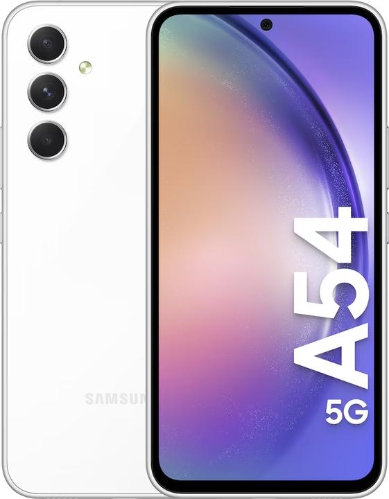 Produktbild Samsung Galaxy A54 5G (128 GB, Awesome White, 6.40", Hybrid Dual SIM, 5G)