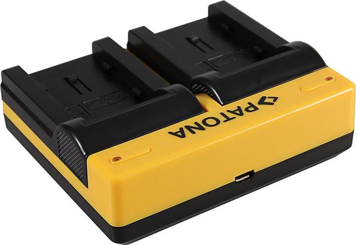 Image du produit Patona Chargeur double pour JVC BN-VG107U Everio GZHM965 GZ-HM965 GZHM970 GZ-HM970 avec câble micro-USB