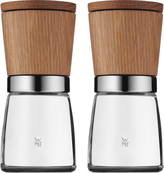 WMF Mühlenset Salzmühle Pfeffermühle Set 2tlg Keramikmahlwerk Ceramill Nature Glas (Pfeffer, Salz)