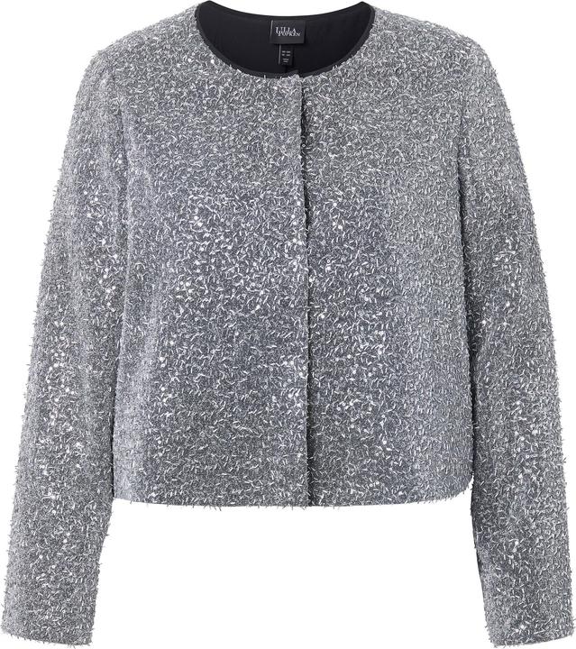Actual product image Ulla Popken Beaded Boucle Textured Jacket (46, 48)