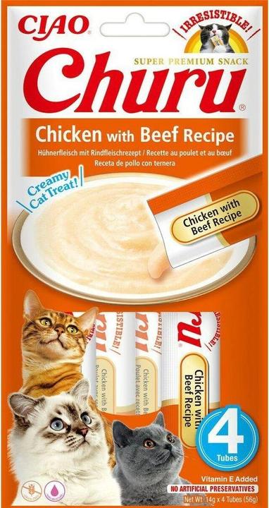 Produktbild Inaba Churu Chicken with Beef Recipe - Katze behandeln - 4x14 g (Senior, 4 Stk., 56 g)