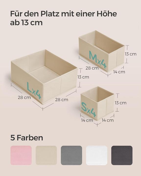 Actual product image Songmics 12-teiliges Schubladen Organizer Set (28 cm, 12x)