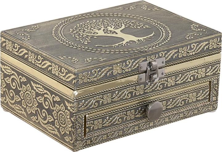 Image du produit Esprit Box-Schmuckkästchen Home Weiss Champagner Holz Aluminium 17,5 x 12,5 x 8,5 cm