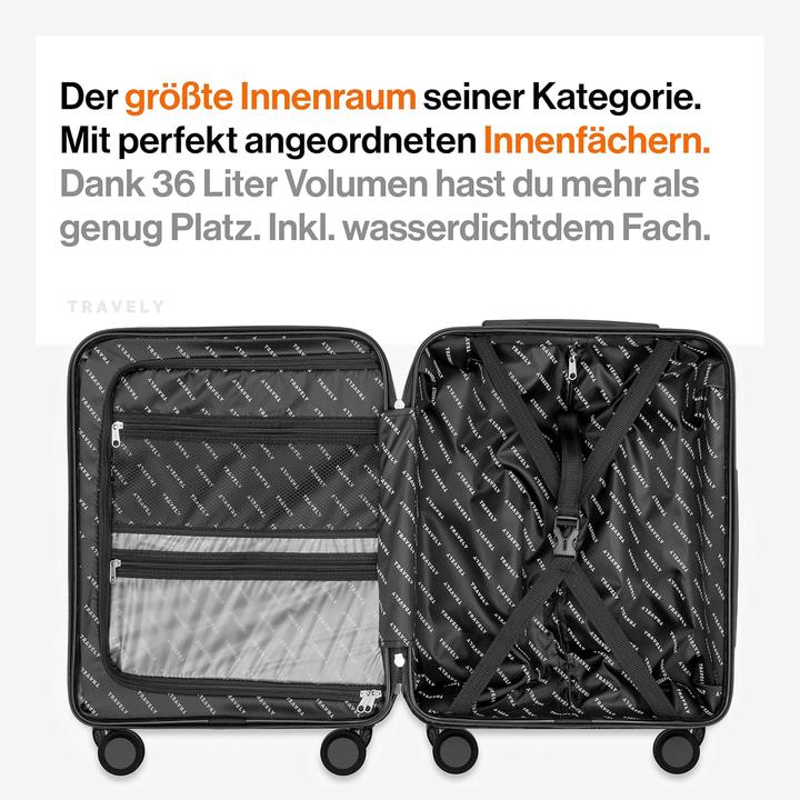 Produktbild Travely Handgepäckkoffer mit TSA Schloss (36 l)