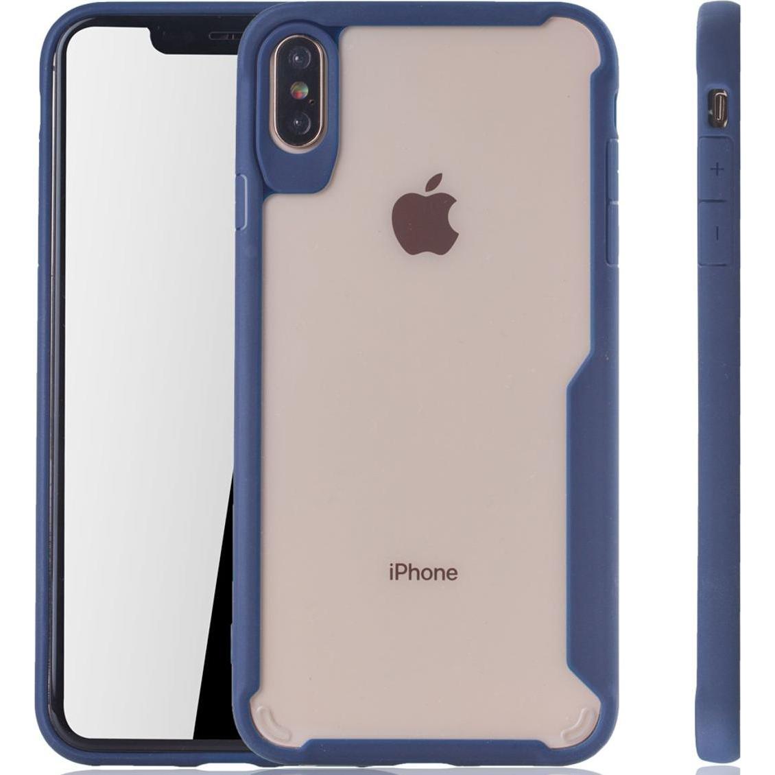 König Design Apple iPhone XS Max Hülle Case Handy Cover Schutz Tasche Schutzhülle Bumper Blau (Apple iPhone XS Max), Sma...