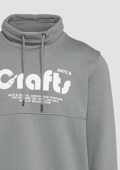 Produktbild s.Oliver Sweatshirt Sweatshirt mit Frontprint und Snood-Kragen (S)