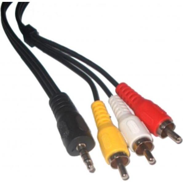 NoName Kabel Jack 3.5mm - RCA (Cinch) x3 1.5m czarny (KPO2851-1,5) (1.50 m, Cavo Cinch), Cavo audio