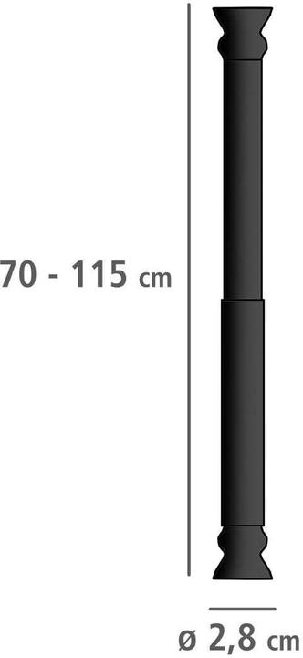 Actual product image Wenko Telescopic shower rod