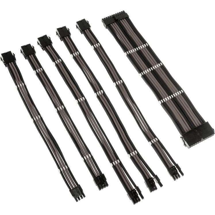 Kolink Core Adept Braided Cable Extension Kit - Black/Gunmetal, Interne Kabel (PC)