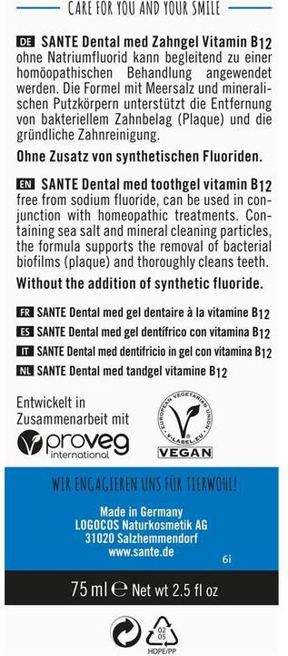 Actual product image Sante Dental Med tooth gel (75 ml)