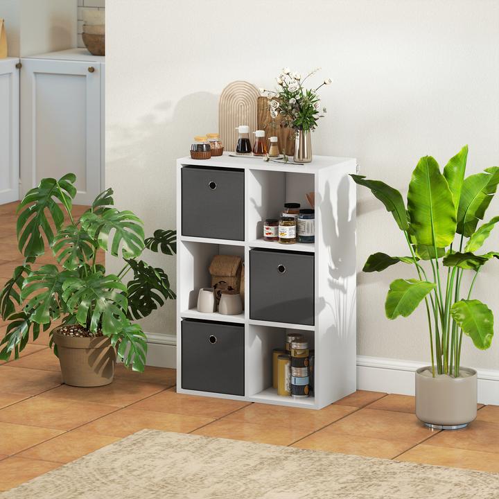 Image du produit Homcom Bücherregal Spanplatte Grau (30 x 30 x 79.80 cm)