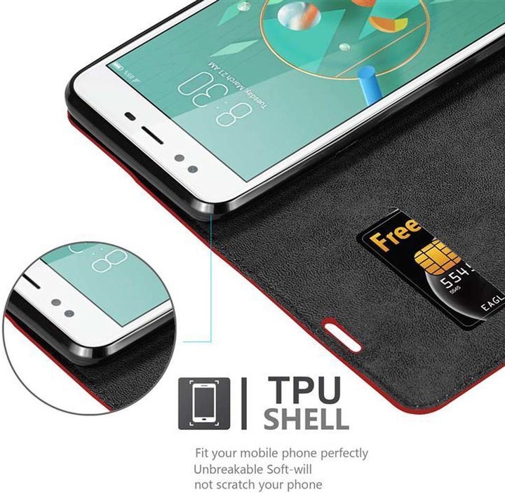 Actual product image Cadorabo Book Invisible Magnet Cover (ZTE Nubia M2 Lite)