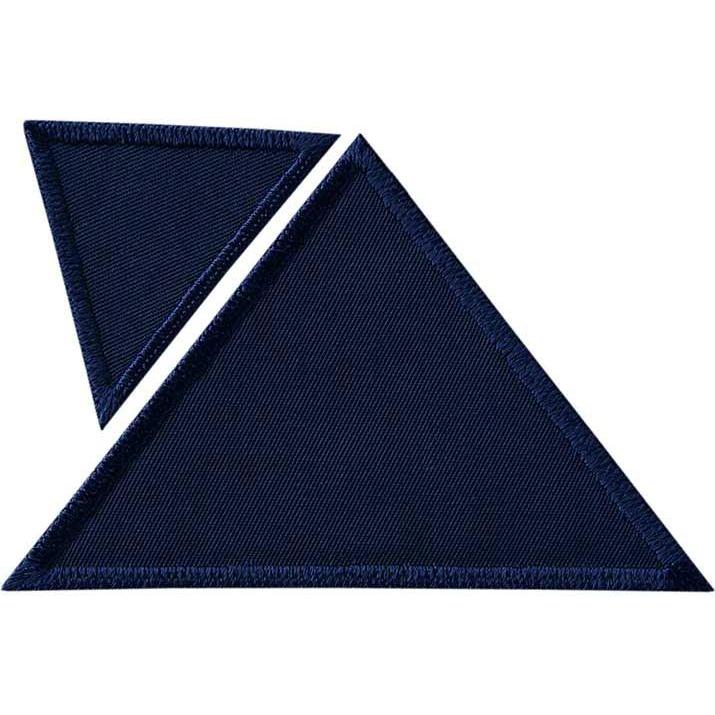 Mono Quick Dreiecke Stoff gross klein, Applikationen, Blau