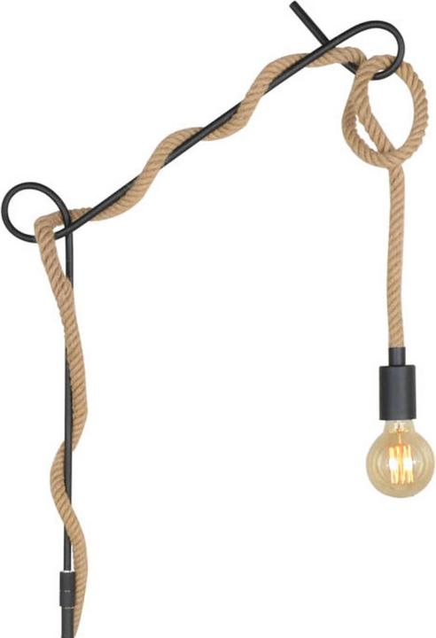 Actual product image Lucande Ropina floor lamp with hemp rope (E27)