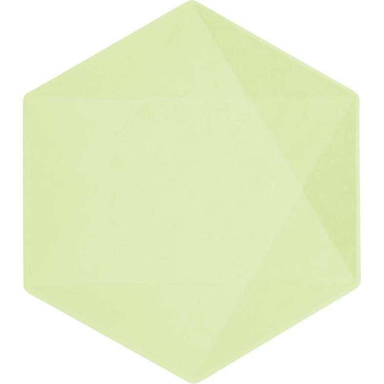 Amscan, Einweggeschirr, Teller Maxi Vert Decor sechseckig grün (6 x)