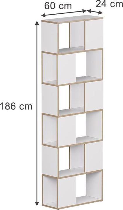 Actual product image Vicco Raumteiler Eneos, Weiss/Eiche, 60 x 186 cm