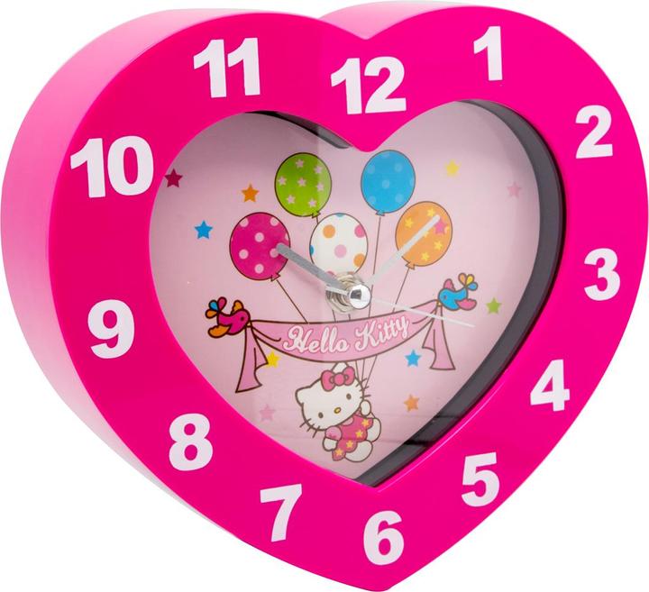 Actual product image Hello Kitty heart shaped wall clock (24 cm)