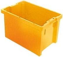 Actual product image Lakape Swivel stacking container 65 l 600x400x350 mm yellow
