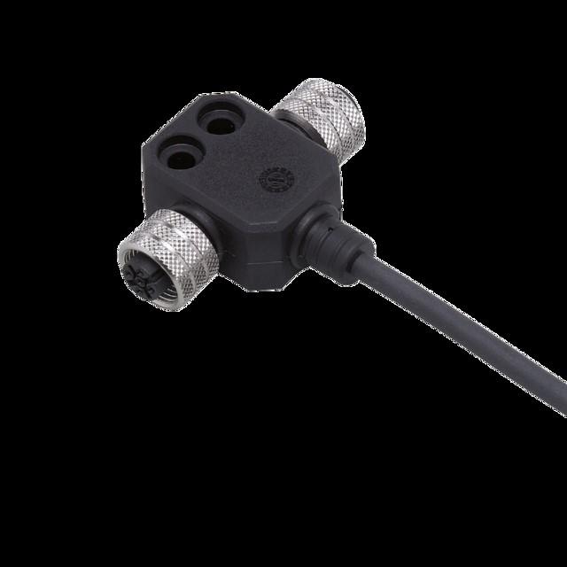 Actual product image IFM Central distribution board 2-gang 10-55DC 5m black E10437 - Cable - 5 m