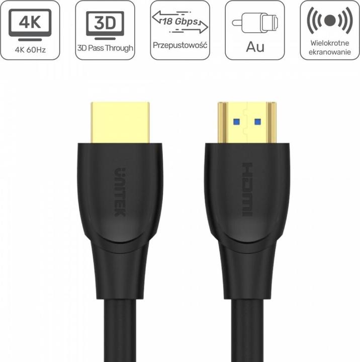 Produktbild Unitek HDMI (Typ A) — HDMI (Typ A) (5 m, HDMI, 2.0)