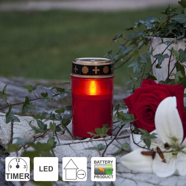 Actual product image Star Trading Lamp funéraire LED avec minuterie | Bougies funéraires LED avec batterie | Bougie funé (2 x)