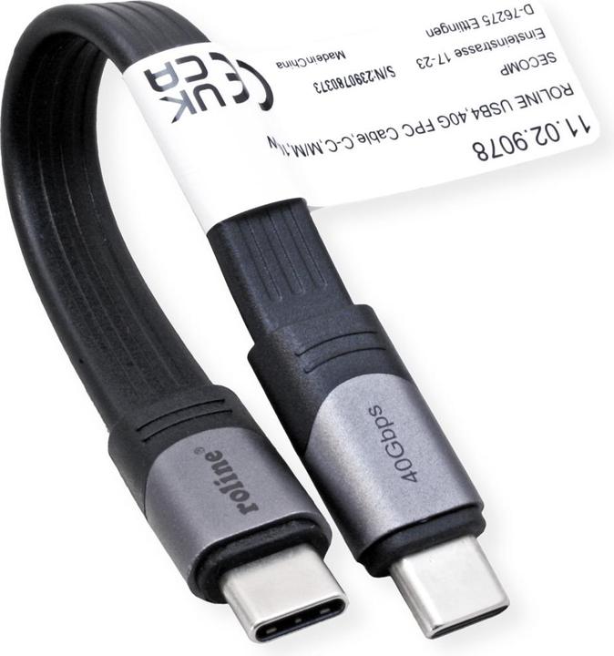 Produktbild Roline USB C — USB C (0.15 m, USB 4.0, 100 W)