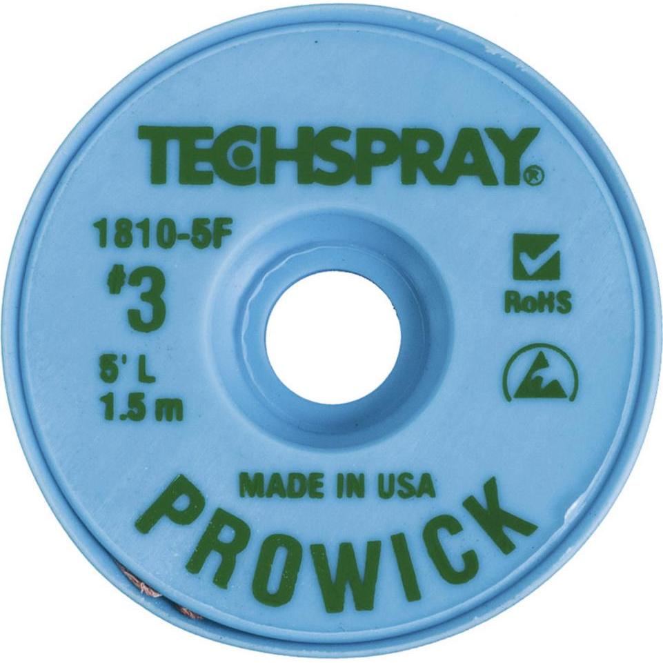 Techspray Entlötlitze Premium, 1,9 mm, 1,5 m, grün (Entlötlitze), Lötgerät Zubehör, Grün