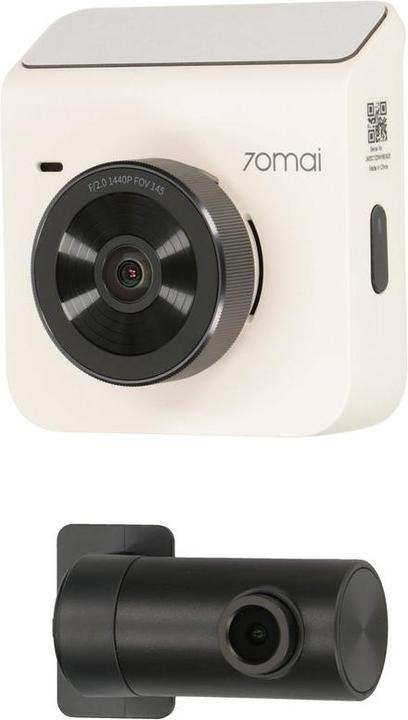 Produktbild Xiaomi Auto DVR 70MAI DASH CAM A400 QHD MIDRIVE A400 + RC09 weiss (Eingebautes Display, WLAN, Beschleunigungssensor, Nachtsicht)