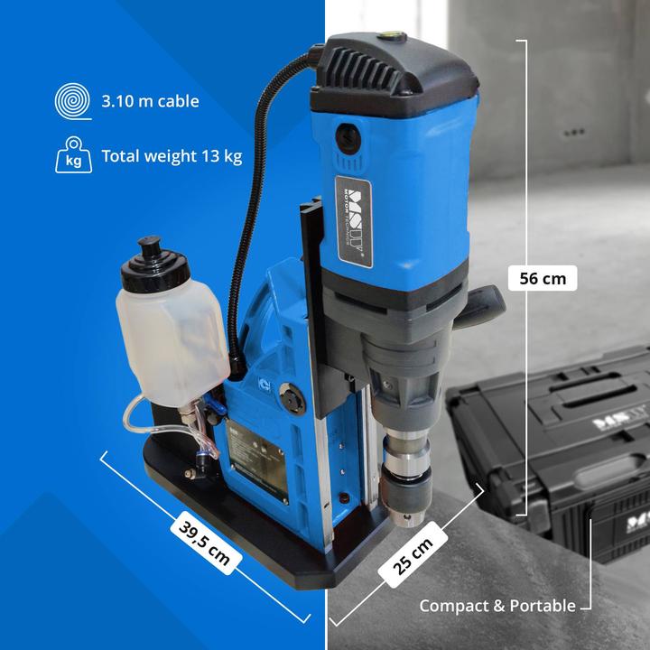 Produktbild MSW Magnet-Bohrmaschine mit Vakuum 1550 W 830 U/min 3 kN für 13/35 mm Bohrer